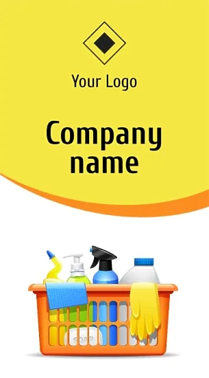 Cleaning business card template