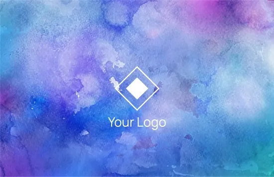 Colorful abstract Euro business card template 