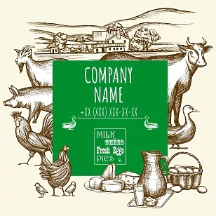 Eco products supplier sticker template