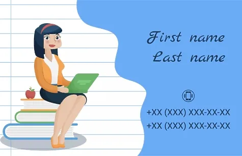 Tutor's Euro business card template