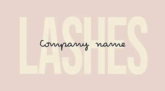 The template of the business card of the master of eyelash extension