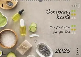 Eco-cosmetics store calendar template