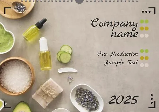 Eco-cosmetics store calendar template
