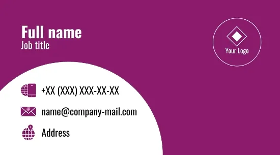 Personal abstract business card template
