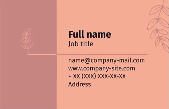 Landscape Designer business card template
