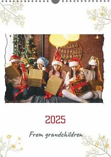Calendar template with family photos