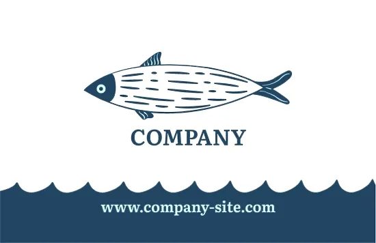 Fish store business card template 