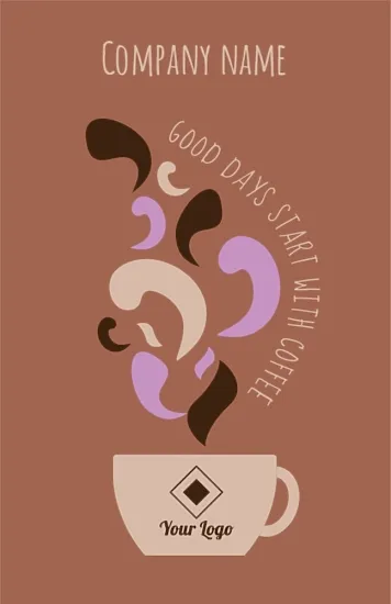 Coffee shop business card template