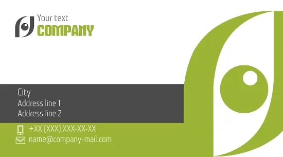 Oculist's business card template
