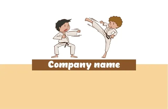 Martial Arts School business card template
