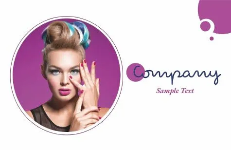 Euro business card template for manicure studio