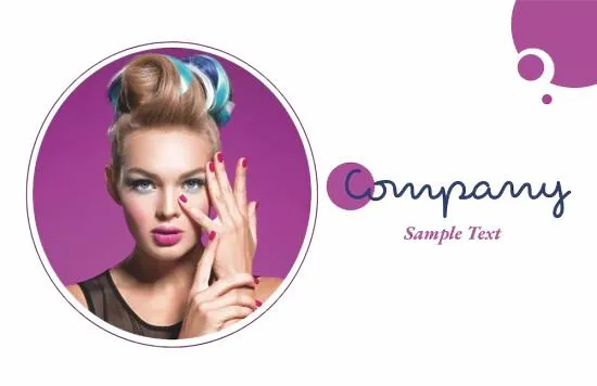 Euro business card template for manicure studio