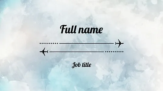 Airline business card template