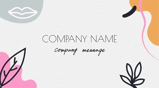 Bright abstract business card template