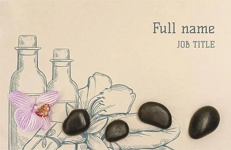 Massage therapist's business card template