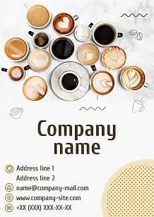 Coffee Shop Advertising Calendar Template