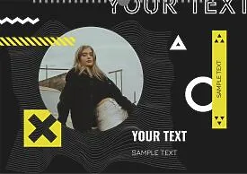 Calendar template with personal photos