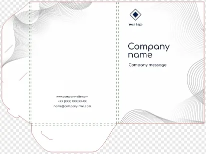 Paper folder template with abstraction