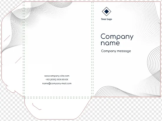 Paper folder template with abstraction