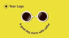 Coffee shop business card template