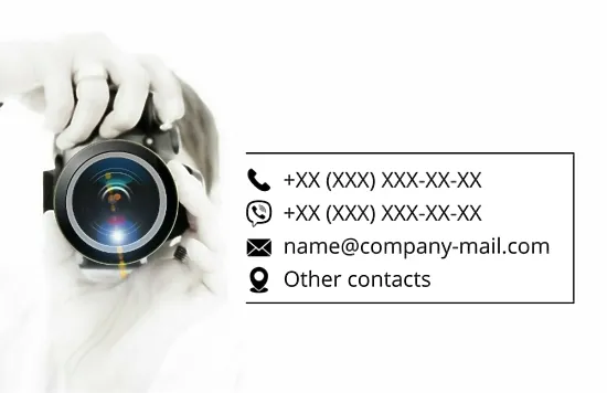 Photographer's business card template