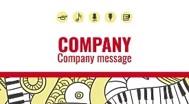 Music School business card template