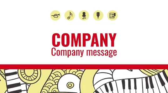 Music School business card template