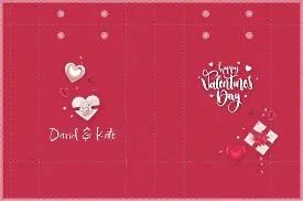 Paper bag template for February 14