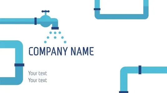Plumbing business card template