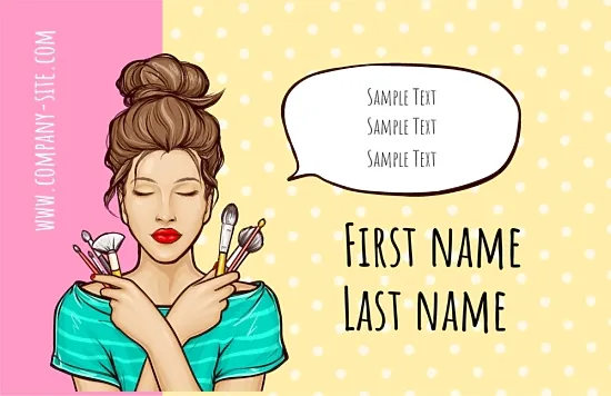 Make-up artist's business card template