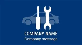 Car repair shop business card template 