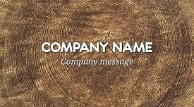 Logging company business card template