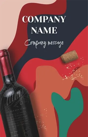 Business card template for a wine store