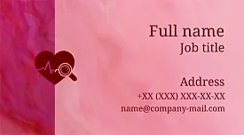 Cardiologist's business card template