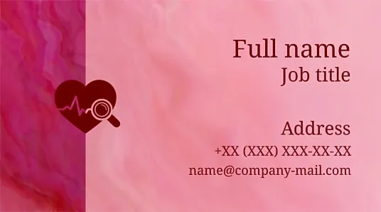 Cardiologist's business card template