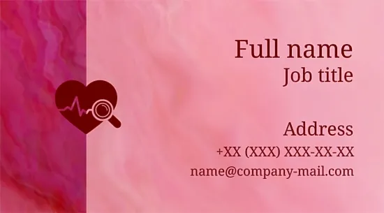 Cardiologist's business card template