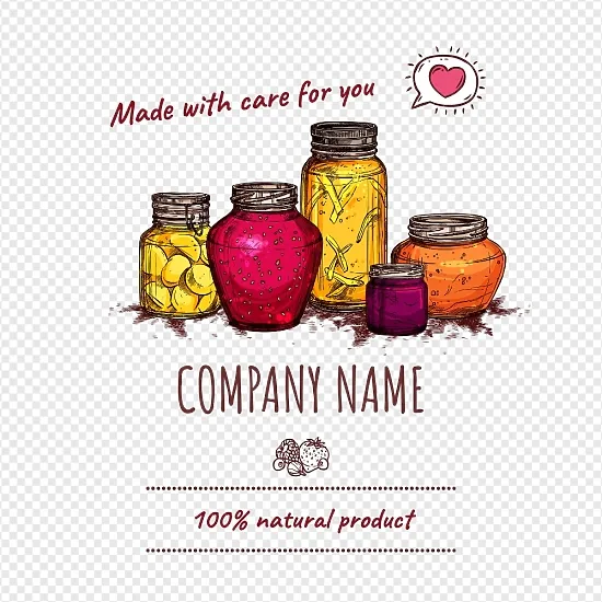 Label template for a can for preservation