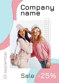 Clothing store poster template