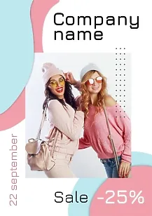 Clothing store poster template