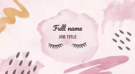 The template of the business card of the master of eyelashes