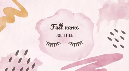 The template of the business card of the master of eyelashes