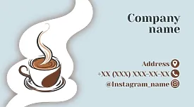 Coffee shop business card template
