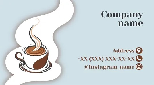 Coffee shop business card template