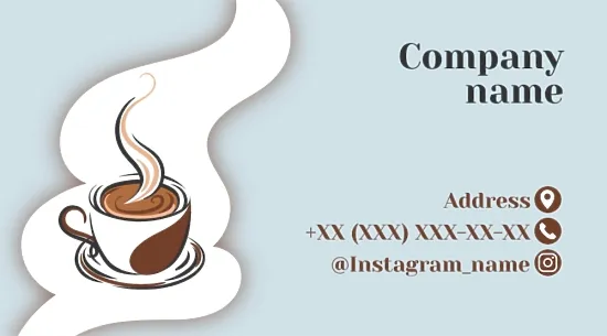 Coffee shop business card template