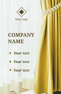 The business card template of the tulle and curtains store