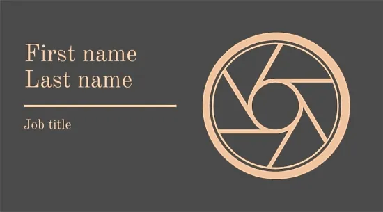 Photo store business card template