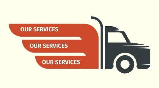 Cargo transportation company business card template