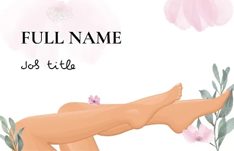 Sugaring salon business card template