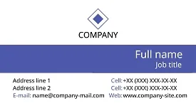 Template of a strict concise business card