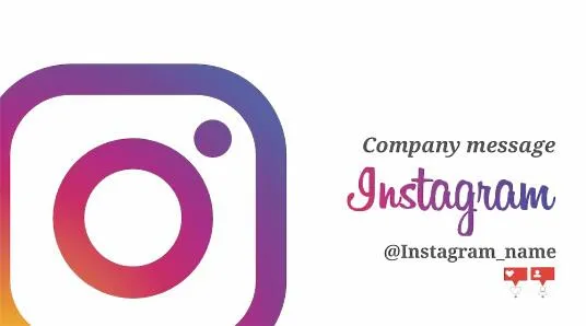 Instagram business card template